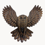 Wooden owl sculpture 
