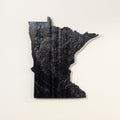 Minnesota Topographic Map - Black
