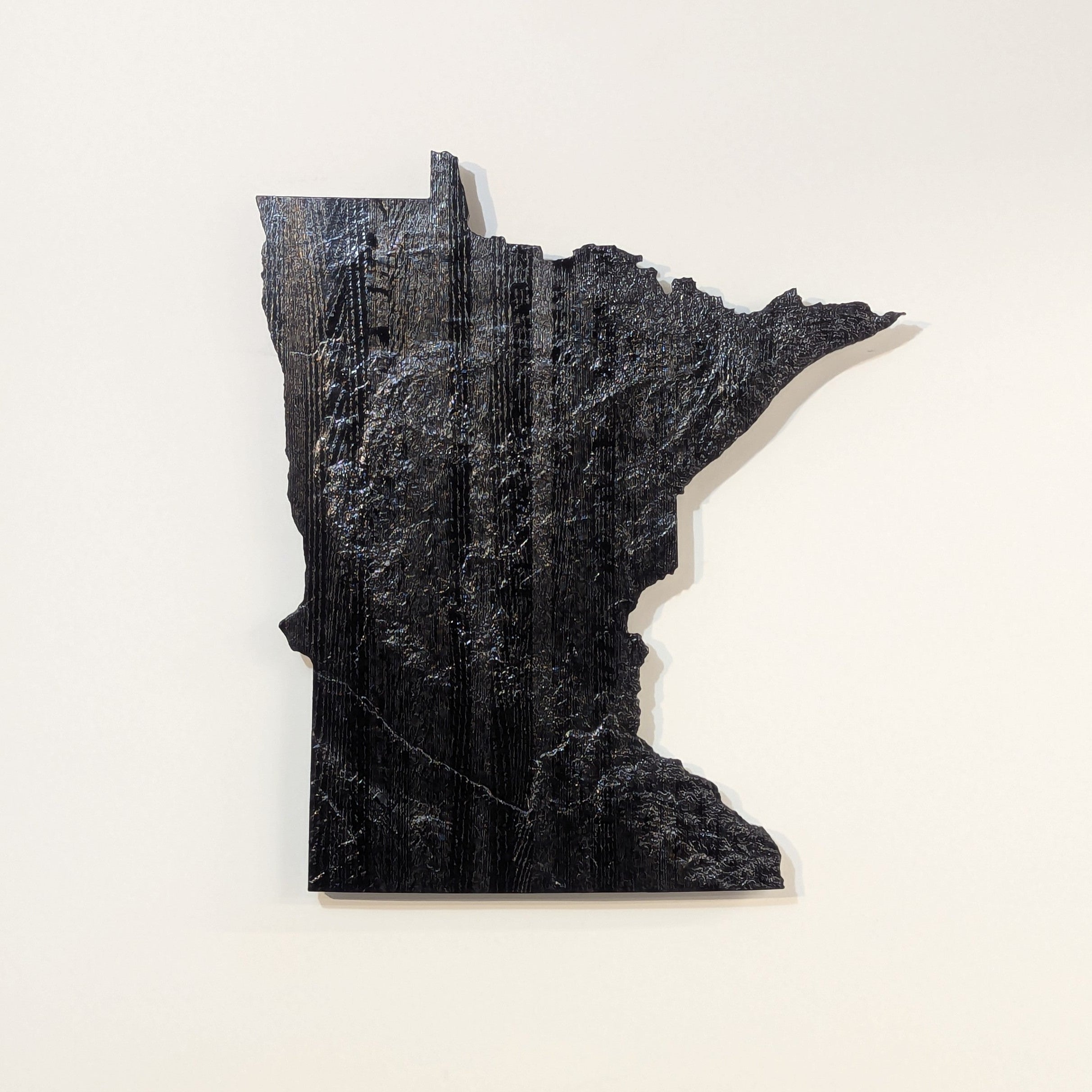 Minnesota Topographic Map - Black