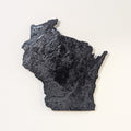 Wisconsin Topographic Map - Black