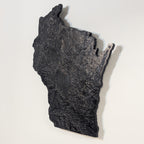 Wisconsin Topographic Map - Black