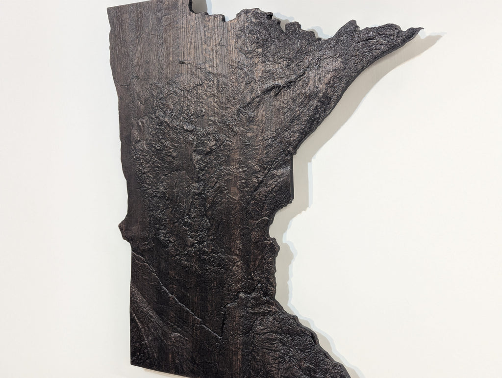 Minnesota Topographic Map - Brown Large